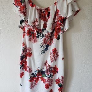 A beautiful floral dress. Size 3x, 95% polyester 5% spandex